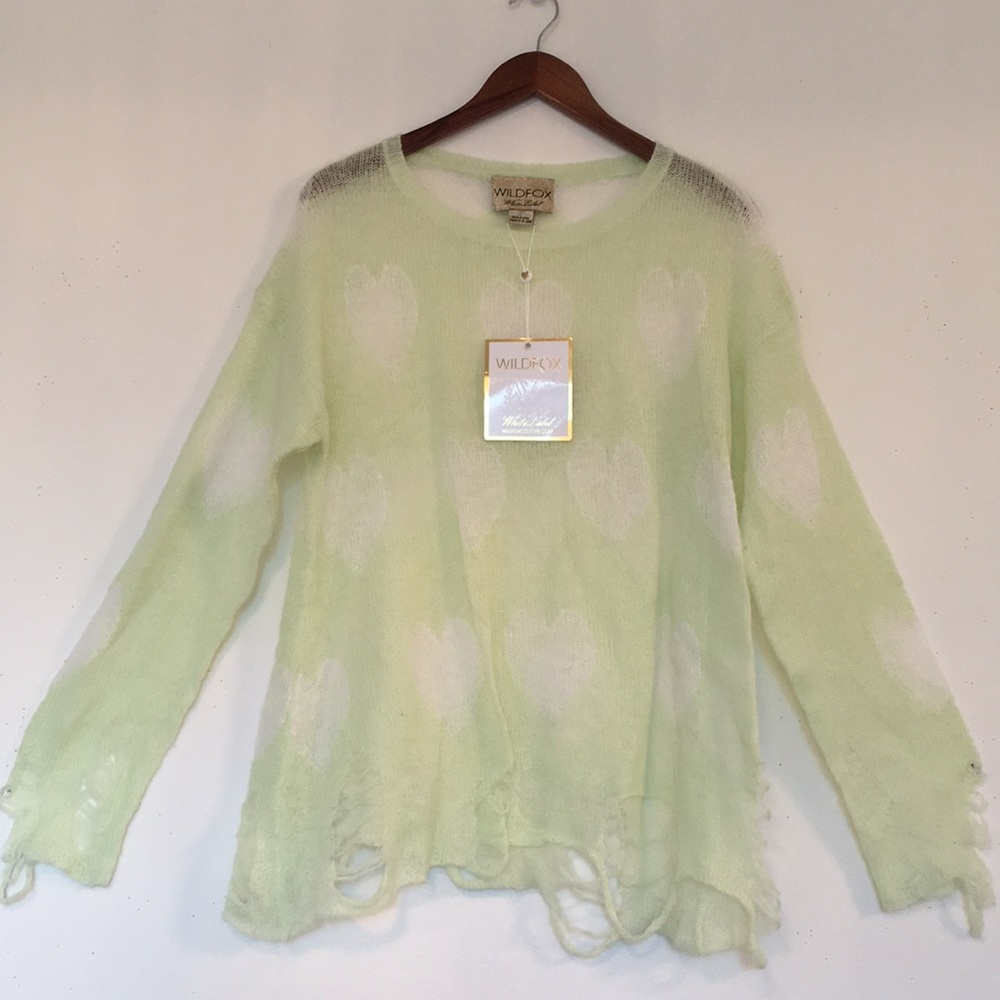 NWD Wildfox White Label All Over Love Sweater